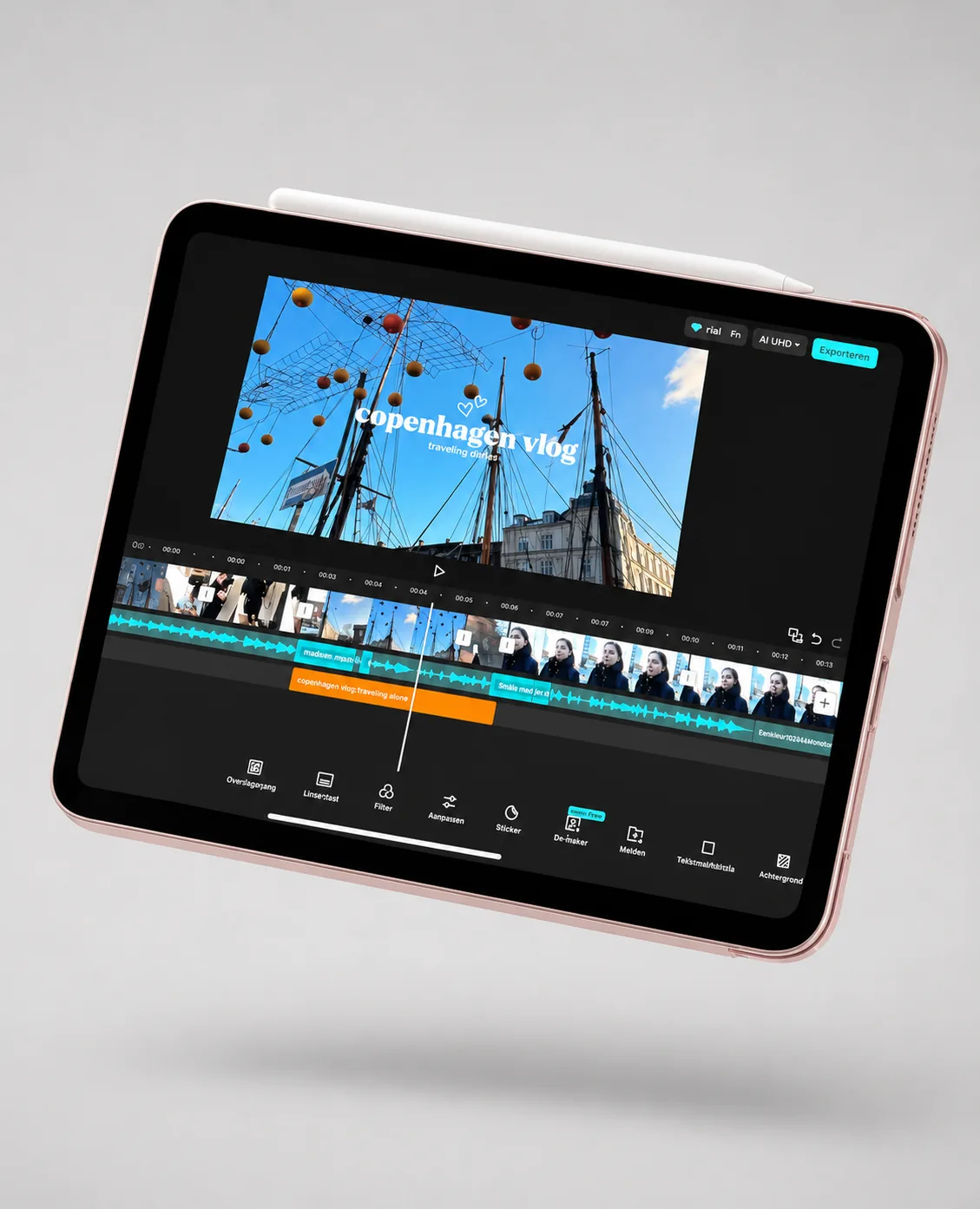 LÃ­nea de tiempo de ediciÃ³n de video en una computadora